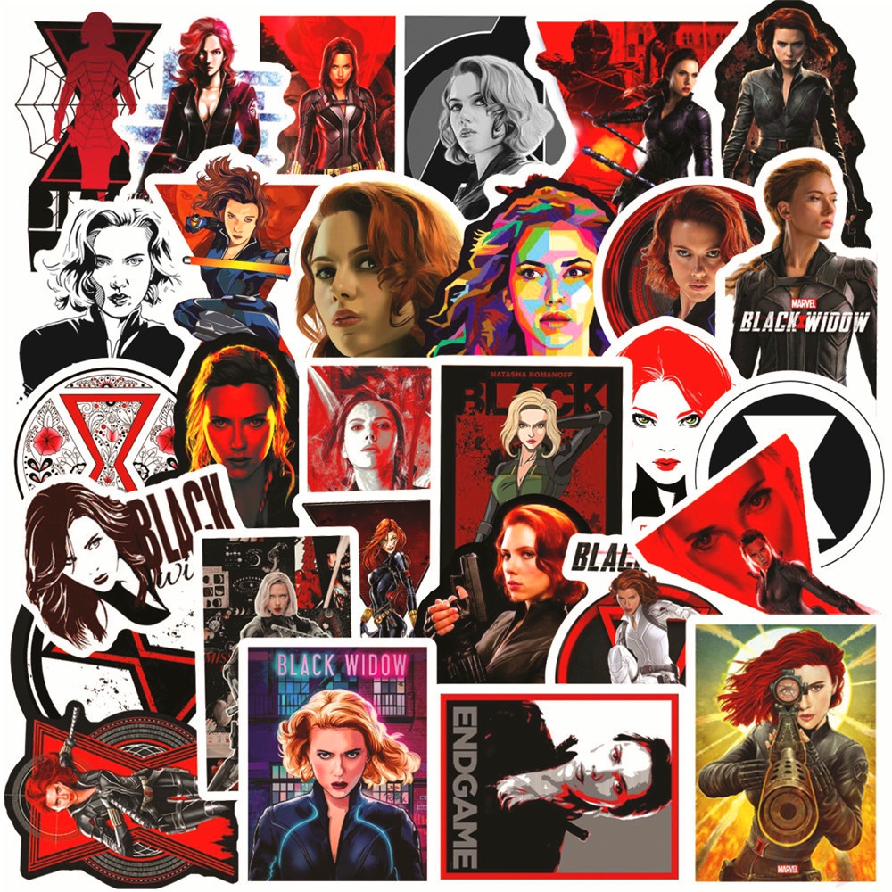 Bộ 100 Cái / Bộ ❉ Hình Dán Trang Trí Hình Siêu Anh Hùng Black Widow Cao Cấp ❉ Miếng Dán Decal Chống Thấm Nước Thời Trang Diy