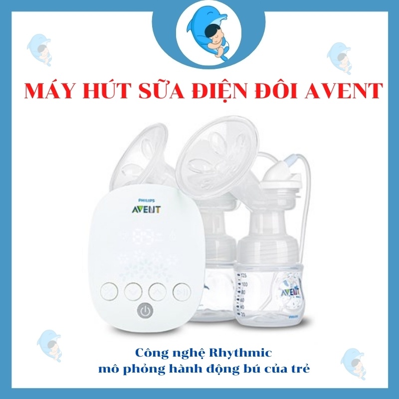 Máy hút sữa điện đôi Avent hoa tuyết với công nghệ mô phỏng chu ky bú sữa của bé giúp hút sữa hiệu quả