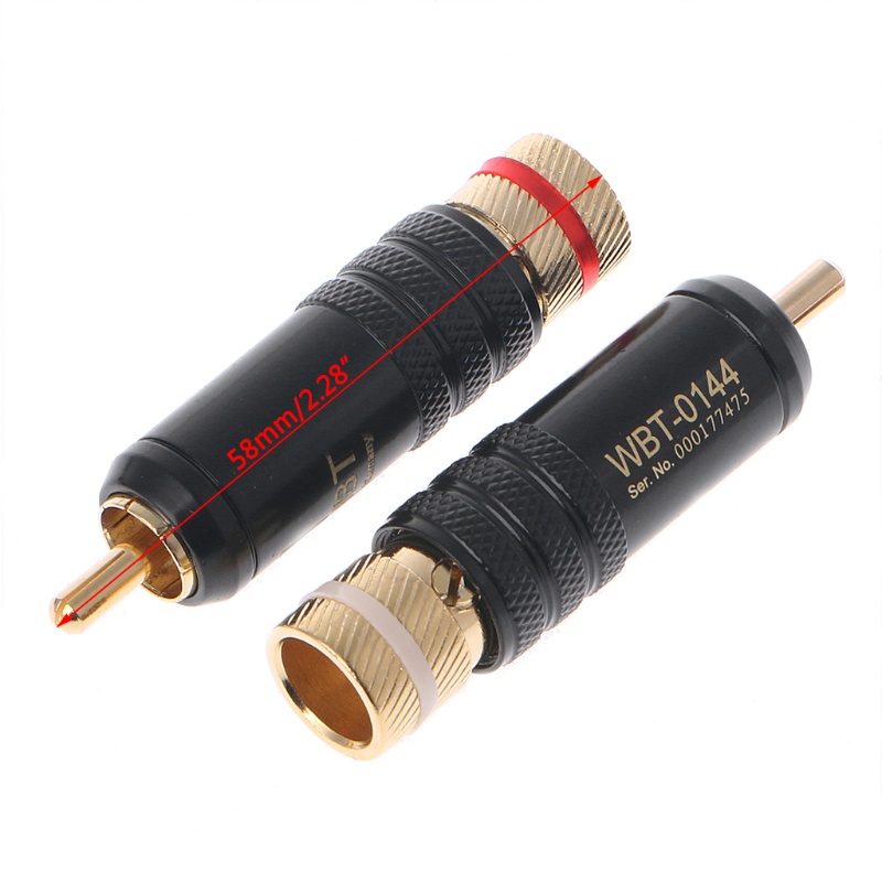 Set 4 Đầu Nối Phích Cắm RCA WBT-0144 Mạ Vàng Chất Lượng Cao