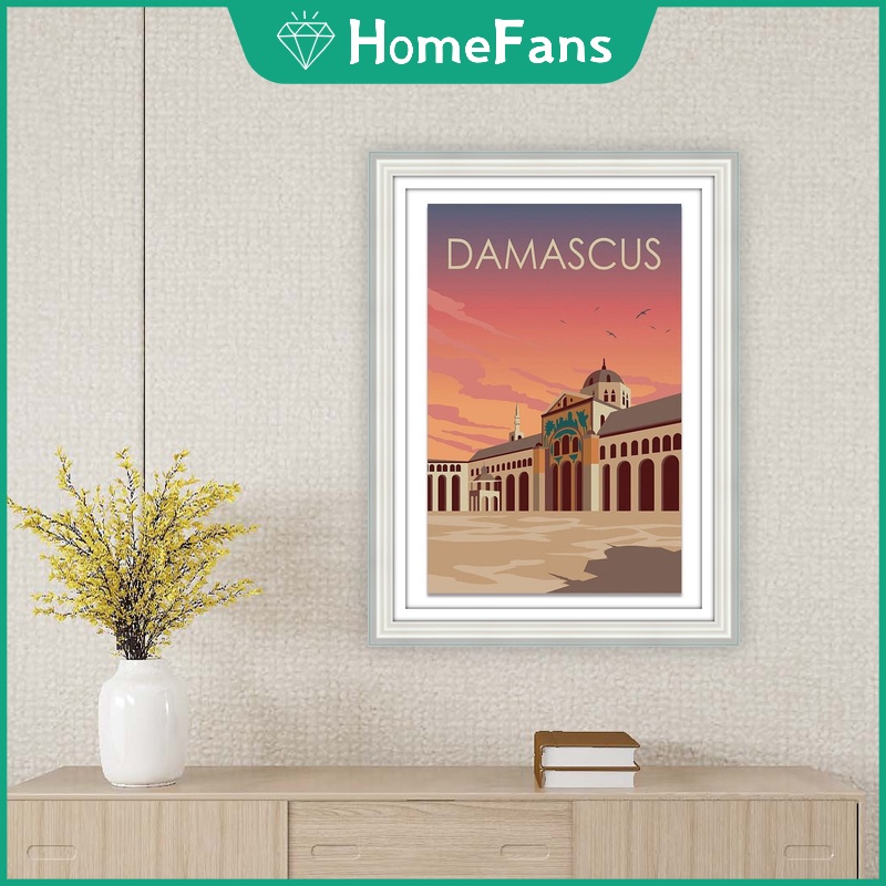 Tranh đá 5D DIY của Thành phố New York / Paris / London kích thước 30x40cm để trang trí nhà