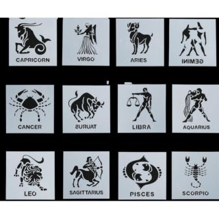 Khuôn vẽ khuôn trang trí bánh kem 12 cung hoàng đạo