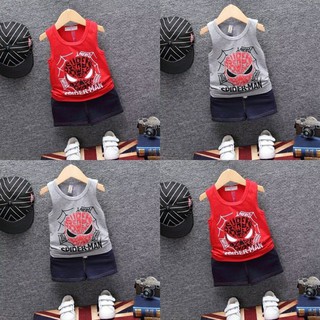 20 bộ cotton 100% hè bé trai/gái siêu nhân nhện và váy hoa