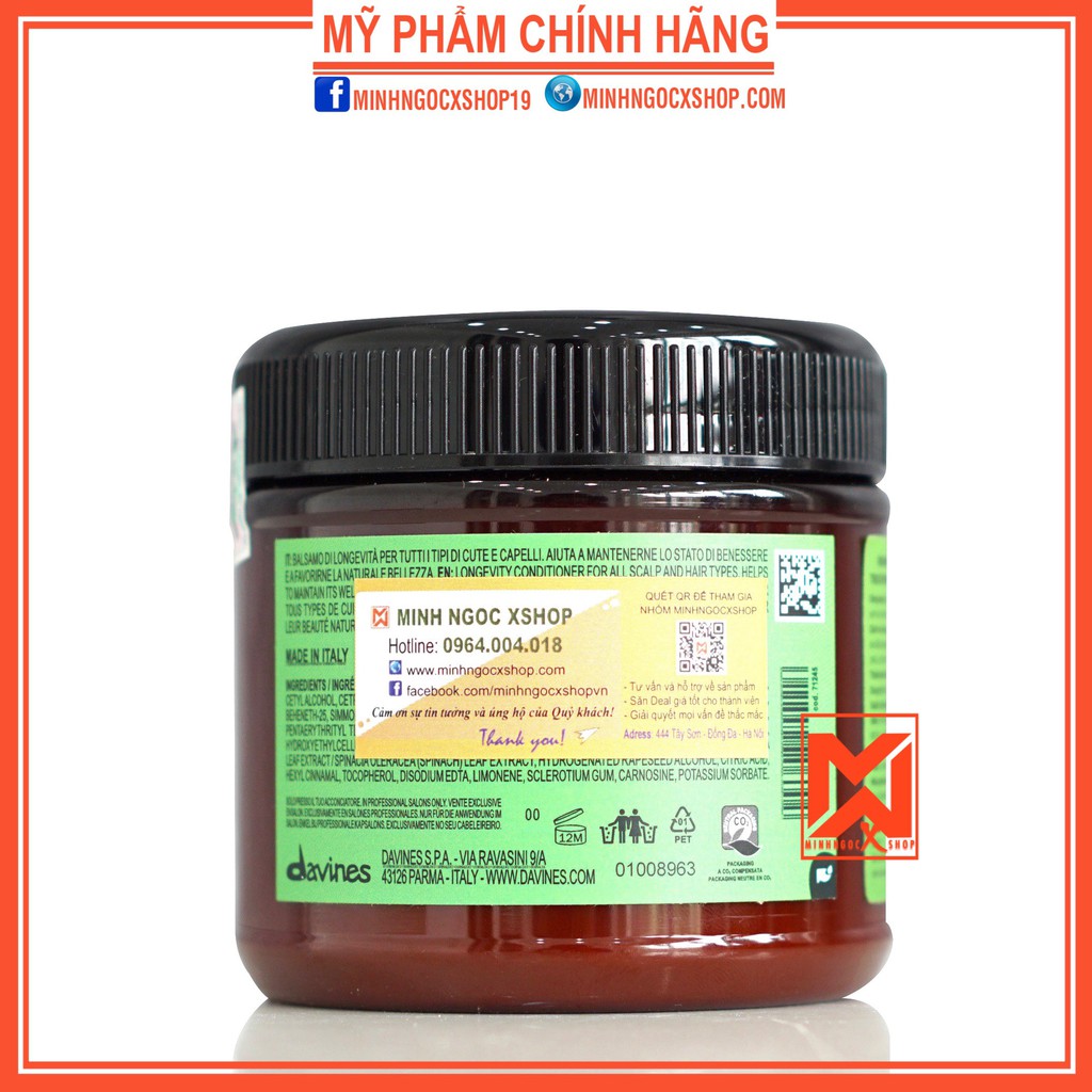 Dầu xả trường thọ DAVINES RENEWING 250ml chính hãng