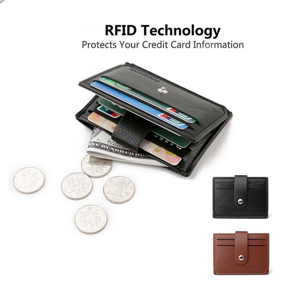 Ví Da PU Mini Nhiều Ngăn Đựng Thẻ Tiện Dụng Cho Nam