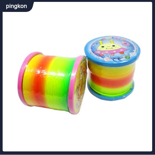 Đồ Chơi Lò Xo Slinky Bằng Nhựa Nhiều Màu Sặc Sỡ Cho Bé