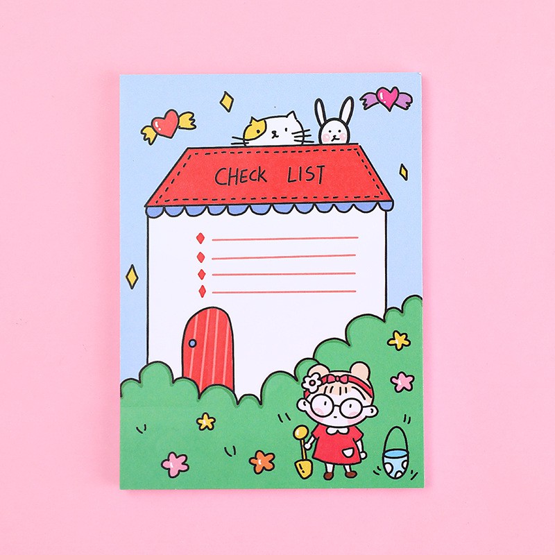 Cute Retro Style Decorative  Traveler's Notebook Cute Little Maru Post-It Cute Note Paper