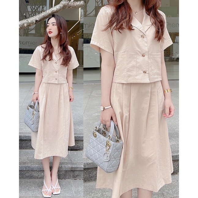 SET ÁO CHÂN VÁY MIDI ĐŨI SIÊU MÁT madeby Mullet