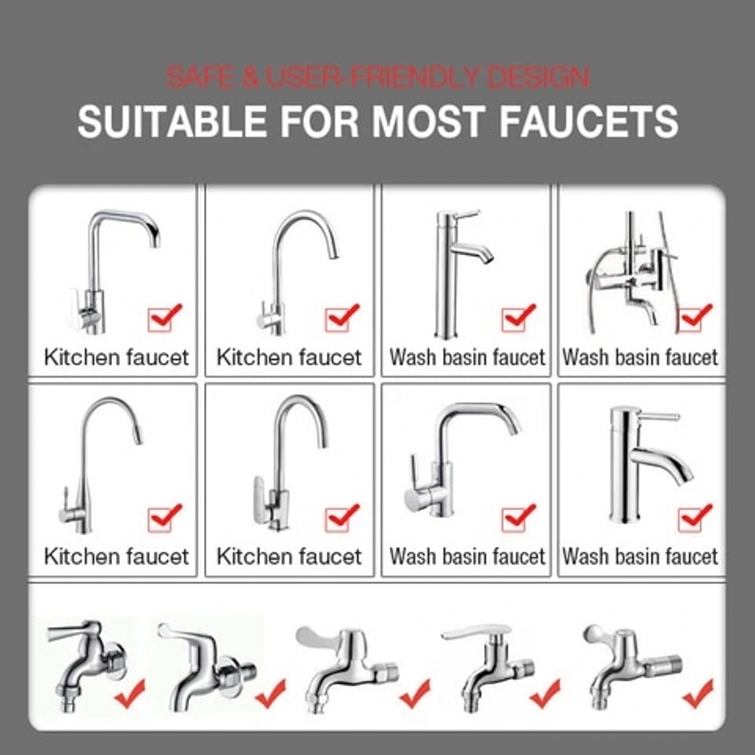 Đầu Lọc Vòi Nước Xoay 720 Độ Bằng Thép Không Gỉ