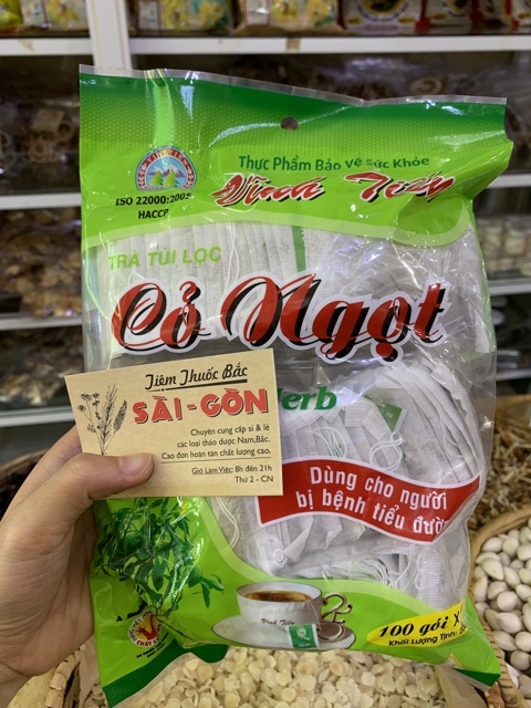 Trà Cỏ Ngọt Vĩnh Tiến 100 Túi Lọc