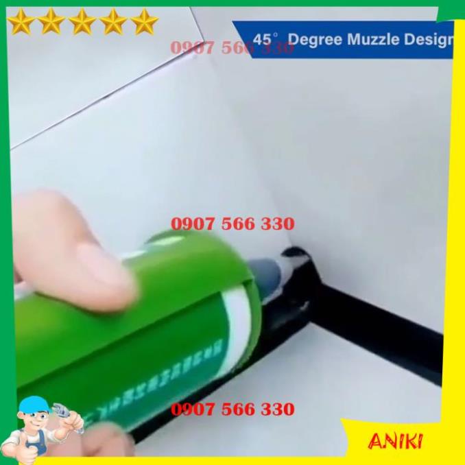 Bộ 14 đầu vòi bắn keo silicon inox - Dụng cụ miết chít keo silicone gạch kính xây dựng QE119