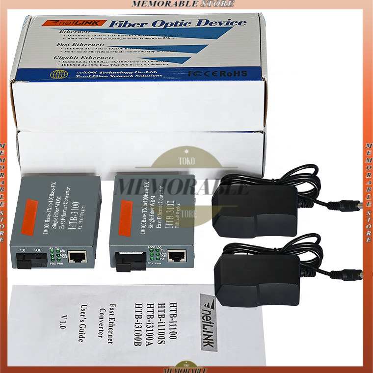 Bộ Chuyển Đổi Quang Học Htb-3100 A + B 1 10 / 100mbps Rj45 25km