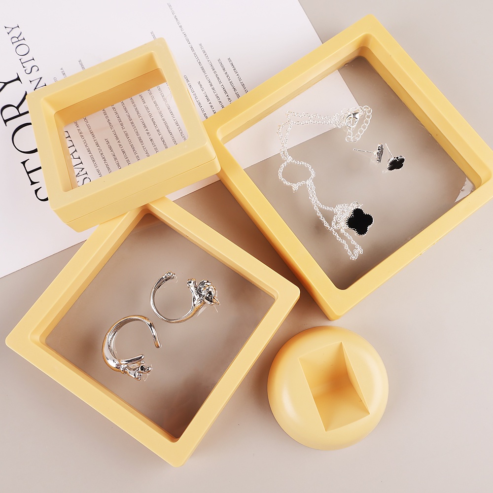 Hộp đựng trang sức trong suốt chống oxy hóa chống bụi tiện dụng 7x7cm