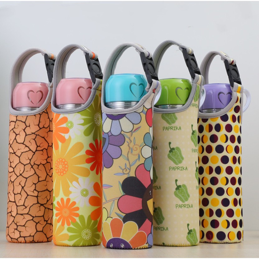 Túi đựng bình giữ nhiệt 400ml đến 550ml giá rẻ, chất liệu vải xốp cao cấp bền bỉ tiện lợi