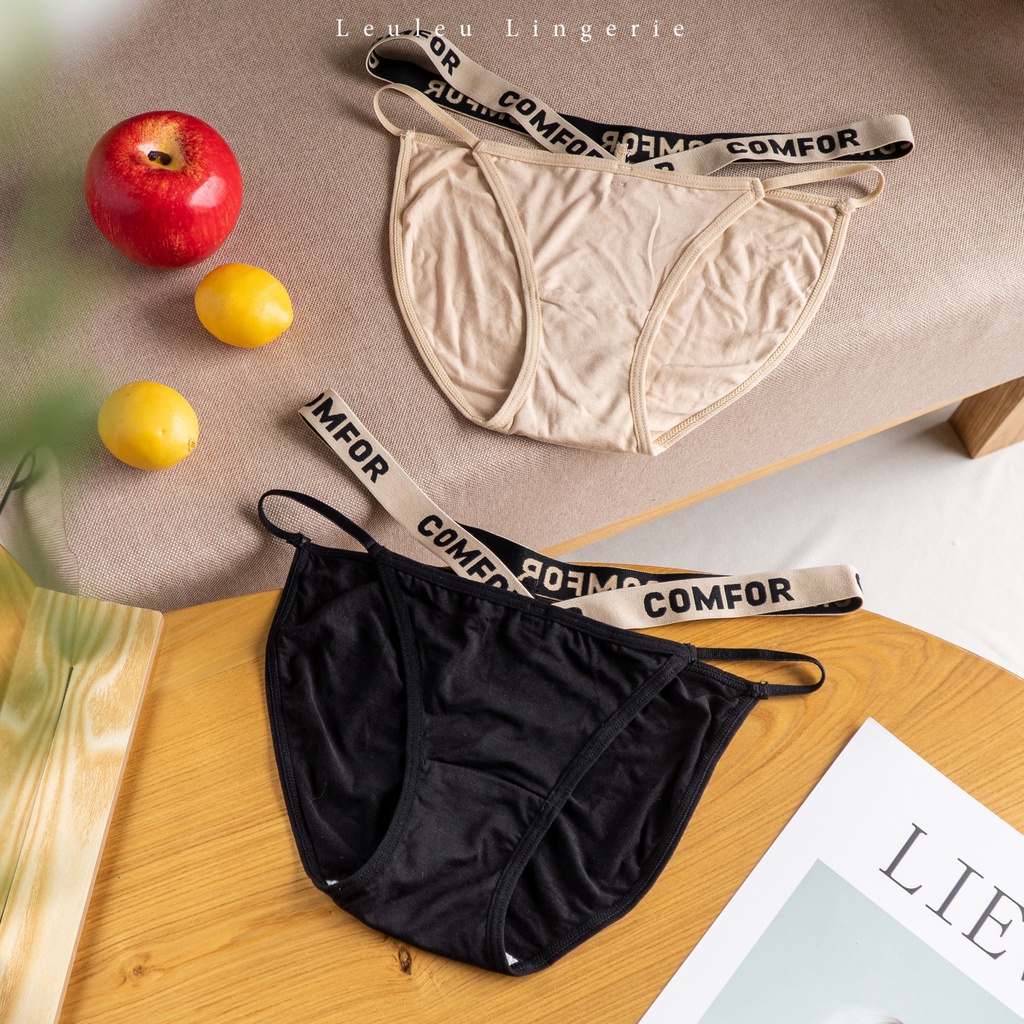 QUẦN LÓT COTTON ĐAN CHÉO DÂY PHẦN EO LEULEU.LINGERIE