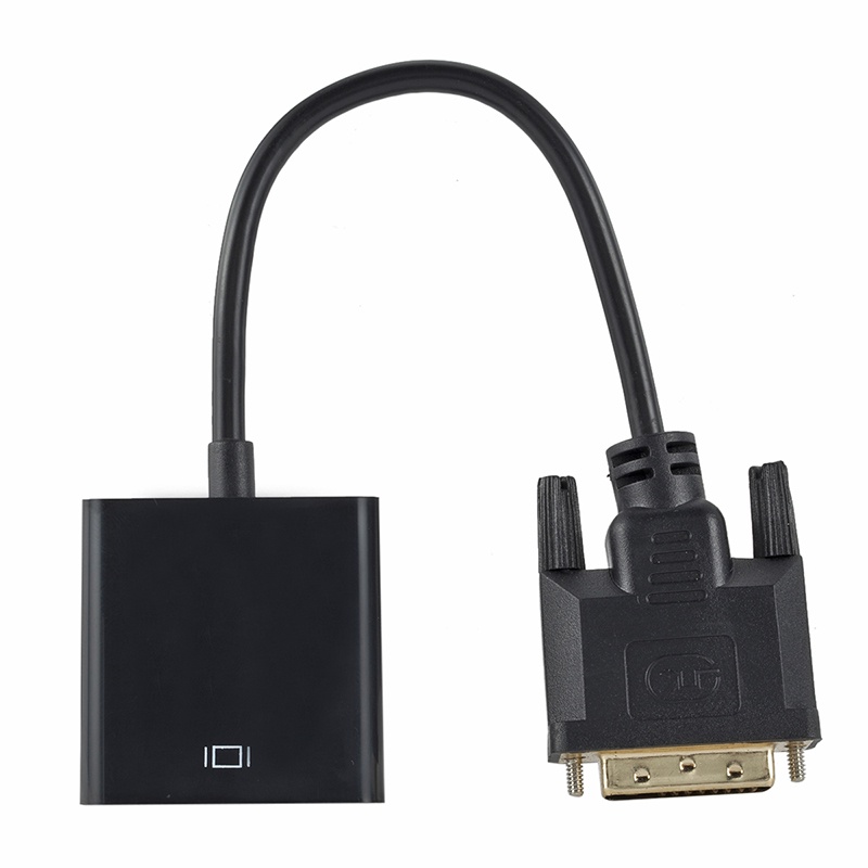 [adorebubble 0610] 1080p DVI-D 24+1 Pin Male to VGA 15Pin Female Active Cable Adapter Converter