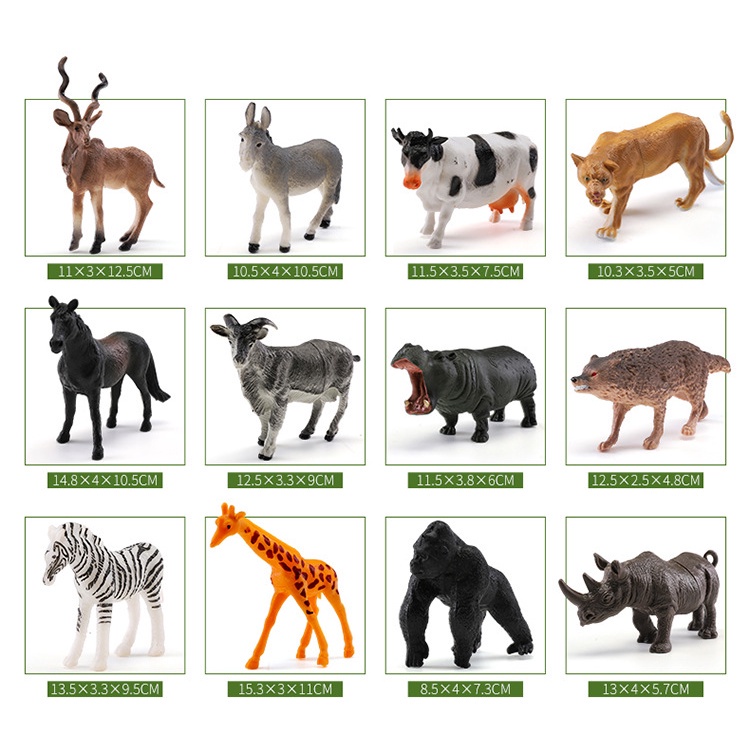 Bộ Động Vật 58 Chi Tiết, Thùng Động Vật Mô Hình Thú, Đồ Chơi Con Vật Mô Phỏng Hình Thú Bằng Nhựa Cao Cấp Cho Bé