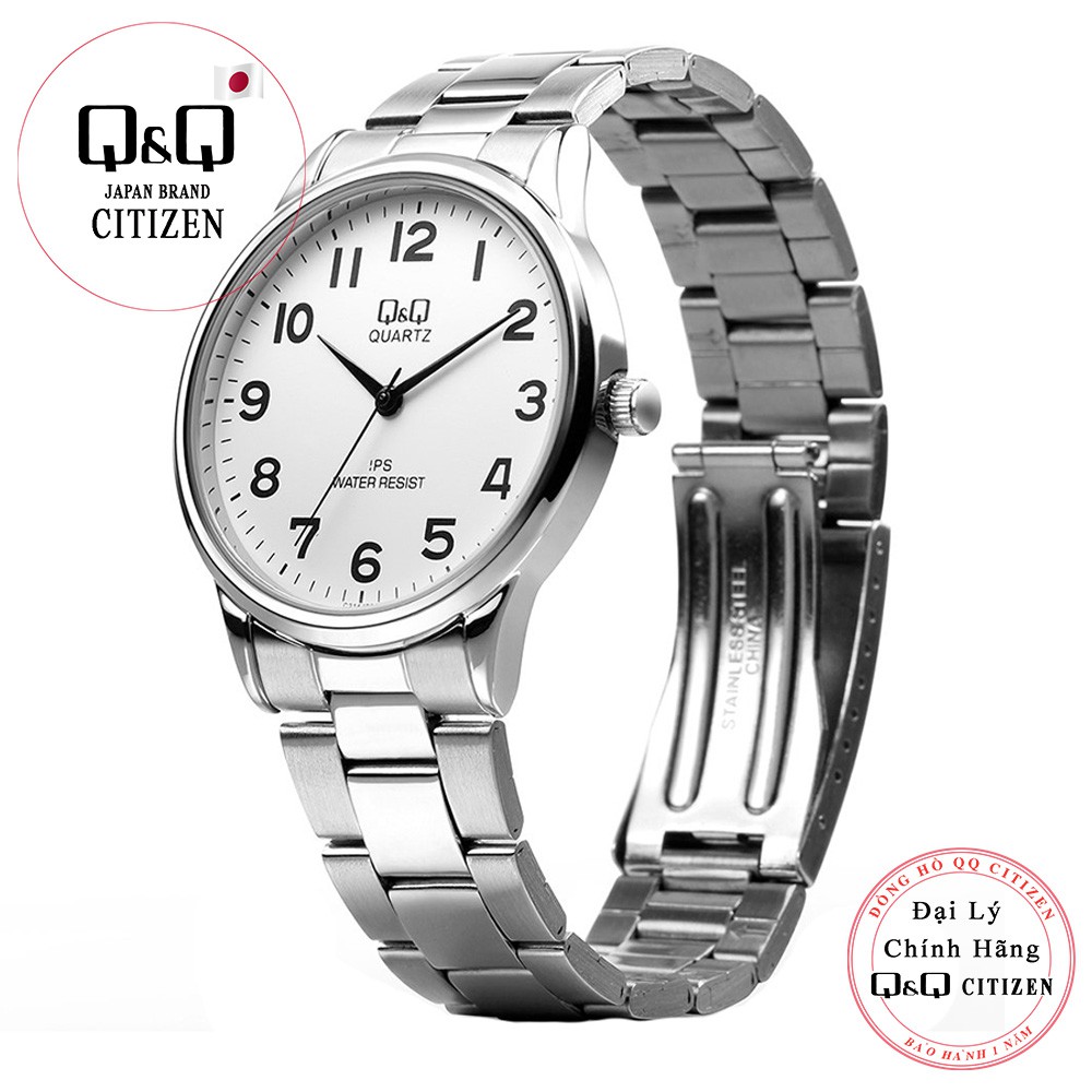 Đồng hồ nam Q&amp;Q Citizen C214J204Y dây sắt thương hiệu Nhật Bản