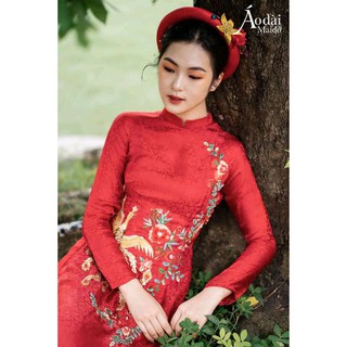 Áo dài gấm tơ 2tà