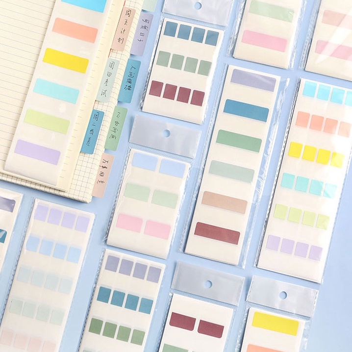 &lt;Video Review&gt; Set Sticky Giấy Note Note Ô Vuông To Do List Ghi Chú Theo Màu Color Tiện Lợi D041