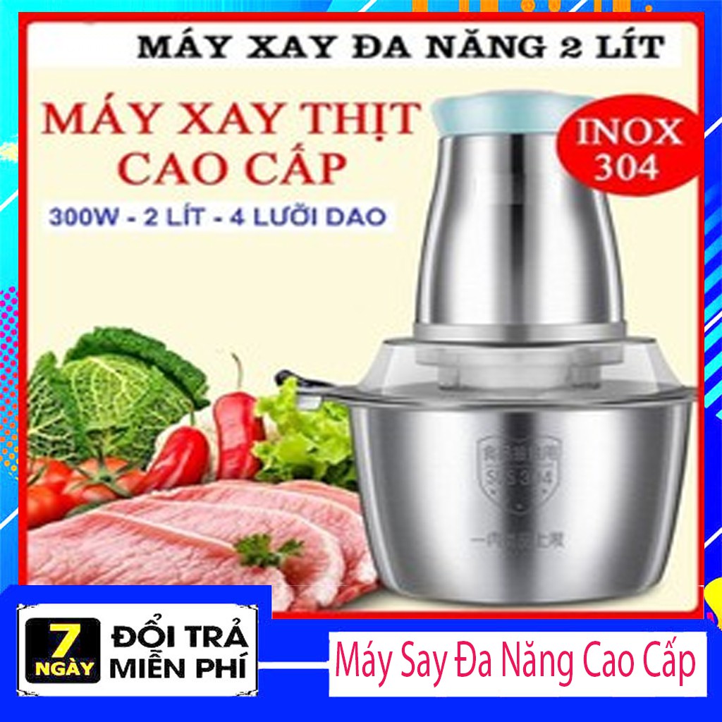 Máy Say Thịt Mini Đa Năng Cầm Tay Cao Cấp Công Xuất Lớn Cối Inox 304