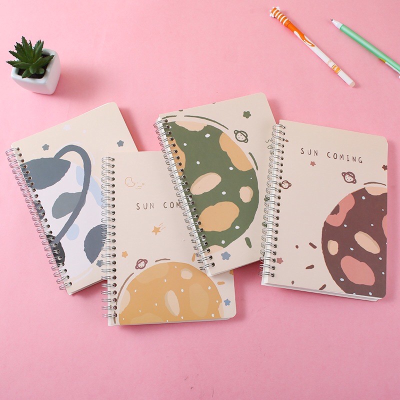set 4 Vở kẻ ngang lò xo 120 trang A5 B5