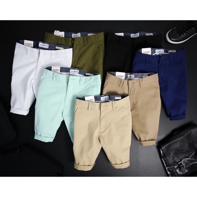 Quần Short Nam Kaki Mềm Mịn Màu Trẻ Trung Phong Cách Hàn Quốc