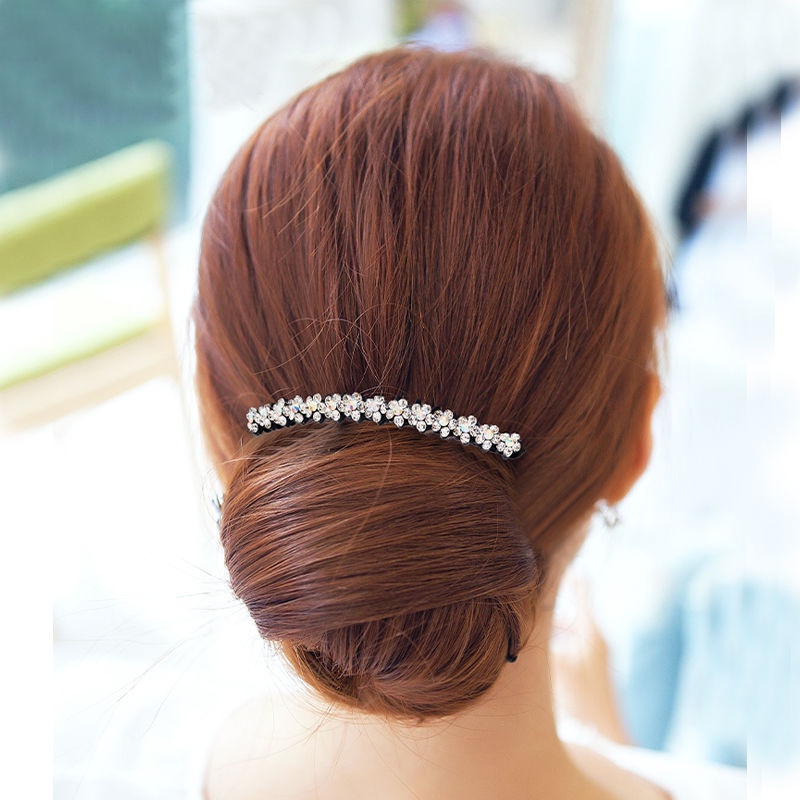 Lược cài tóc đính đá phong cách Hàn Quốc thời trang