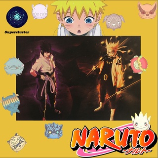 Poster hình anime Naruto Asura-Naruto & Indora-Sasuke 50.5x35cm