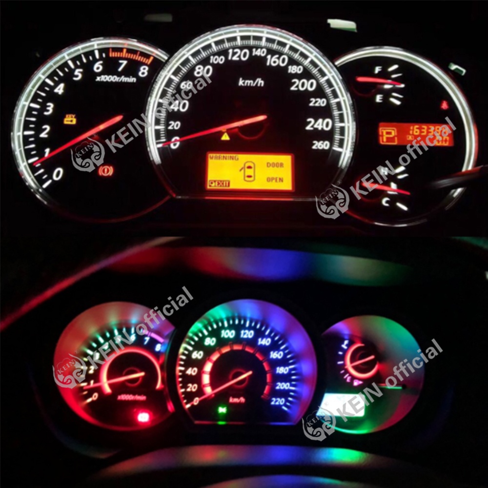 KEIN T10 LED T5 T4.7 Car Led Lamp COB Wedge Instrument Dashboard Car Meter LED Light Bulb Moto Indicator Light Reading License Plate Lamp T4.2 T3 B8.3 B8.4 B8.5 194 W5W 168 501 Neo Wedge