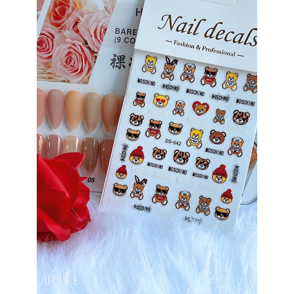Sticker Dán Móng Hoạt Hình Nhiều Mẫu