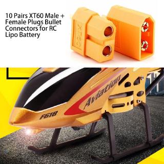 Set 10 cặp đầu và lỗ cắm pin XT60 dành cho máy bay RC