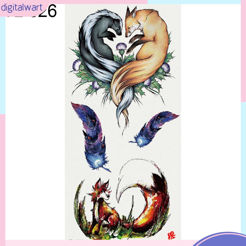 Hình xăm dán họa tiết lông vũ chống nước thời trang