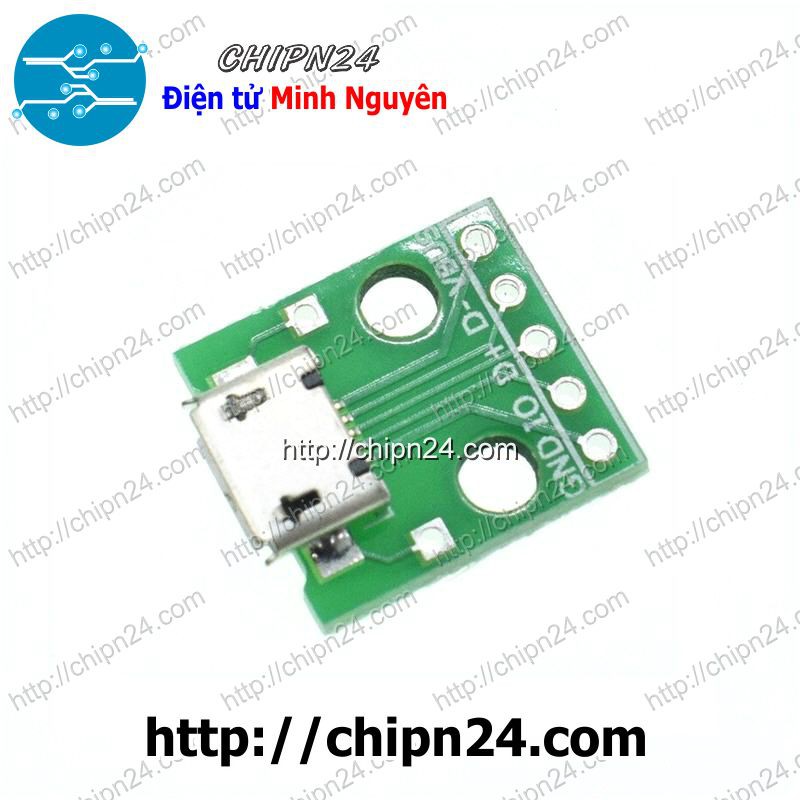 [1 CÁI] Đế chuyển Adapter Micro USB to DIP (PCB chuyển, Mạch chuyển)