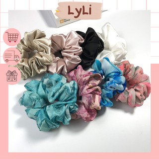 Dây Buộc Tóc Scunchies Handmade Họa Tiết Ngẫu Nhiên