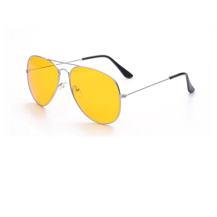 Kính Mát Lái Xe Ban Đêm Chống Lóa Màu Vàng Cho Nam