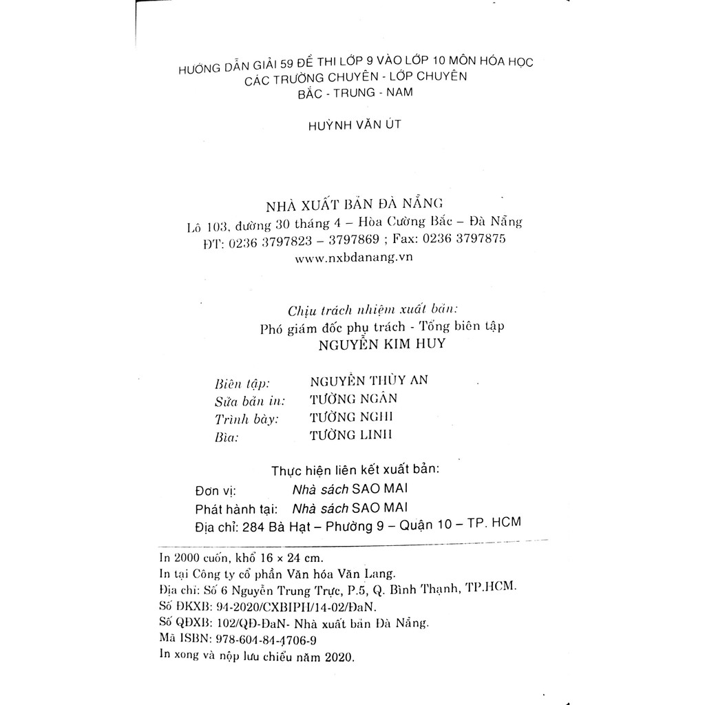 Sách - Hướng Dẫn Giải 59 Đề Thi Lớp 9 Vào Lớp 10 Môn Hóa Học