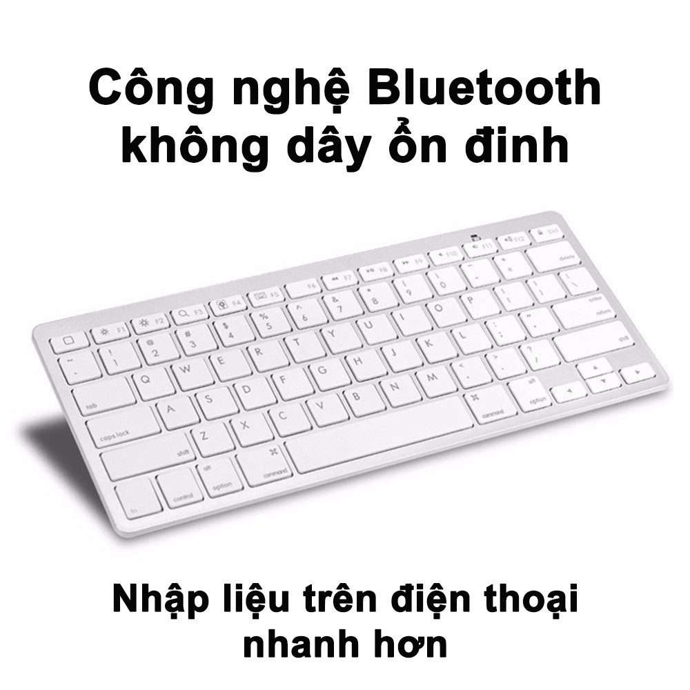 Bàn phím bluetooth cho ipad, điện thoại, smart tivi - Siêu mỏng, chính xác