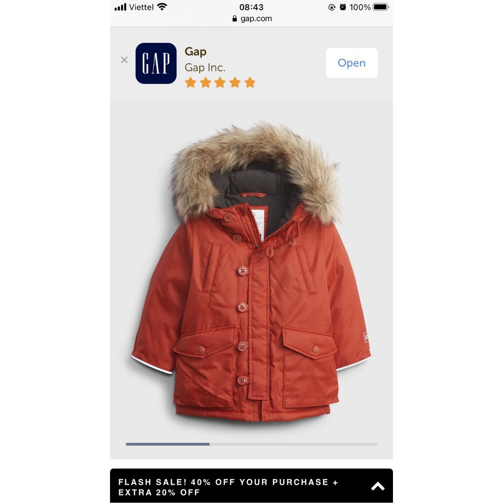 Áo Khoác Phao Parka đại hàn Bé trai và gái cao cấp G-AP mềm ấm đẹp chỉ dư size 4 và 5 cho bé từ 15kg đến 22kg XanhHouse