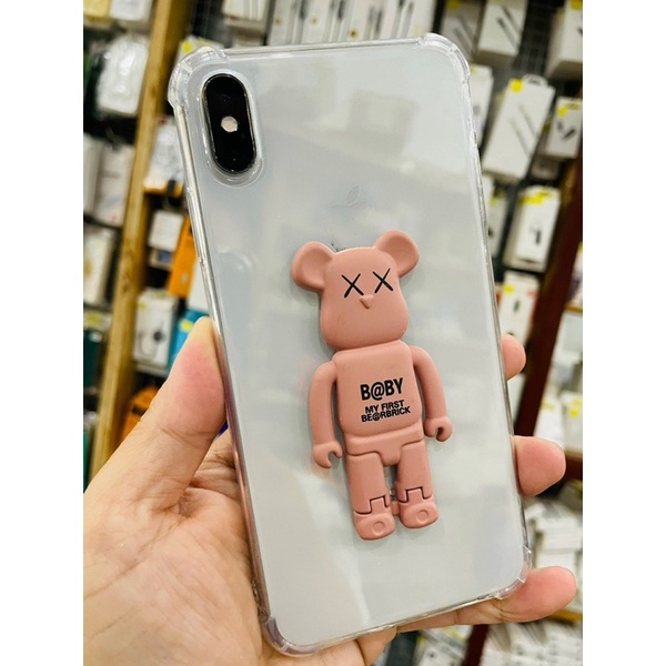 [ Gấu Hồng - Xanh lá - Nâu ] Ốp lưng chống sốc Gấu KAWS kèm giá đỡ dựng điện thoại cho iPhone 6 đến 13pro max