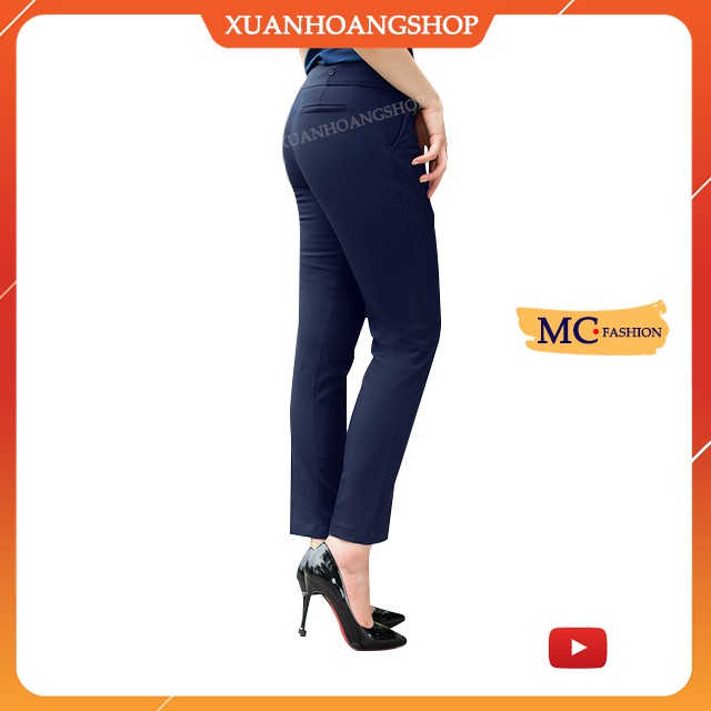 Quần Tây Nữ Công Sở Mc Fashion, Ống Côn, Lưng Cao, Dáng Âu, Màu Đen Q0248-Xanh Tím Than | BigBuy360 - bigbuy360.vn