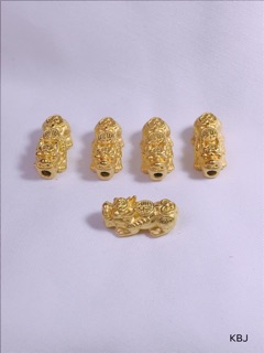 TỲ HƯU BẠC XI 2 MÀU (Xuyên lỗ đến 6,7li)