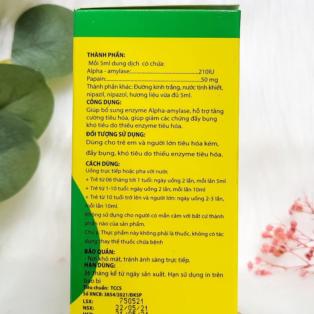 Siro hỗ trợ tiêu hoá chống đầy bụng khó tiêu Liquid Peptine-H Neopeptine hộp 20 ống HHP