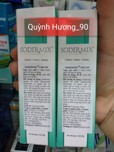 SODERMIX CREAM 15G kem hỗ trợ giảm sẹo lồi,sẹo phì đại