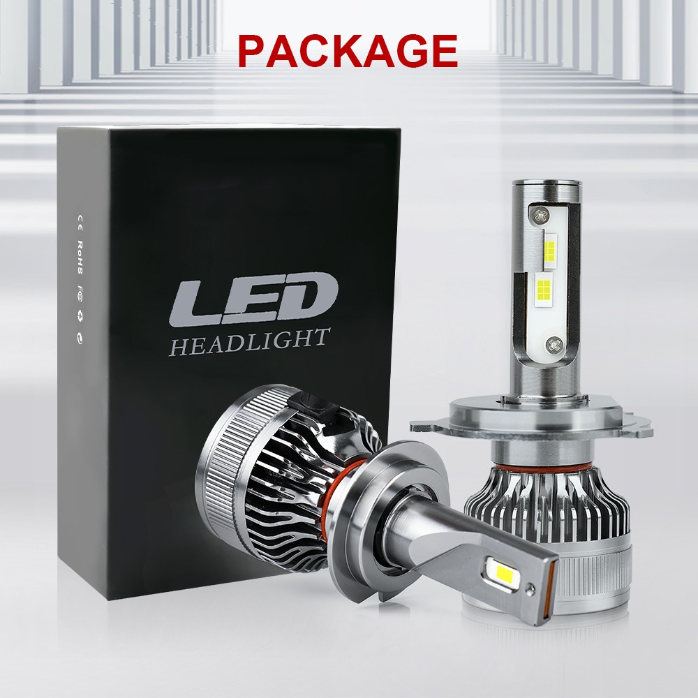 UNI-SHINE  Đèn pha LED siêu H4 H7 LED Canbus H11 HB3 HB4 9005 9006 H1 Bóng đèn ô tô Bóng đèn sương mù 12V 100W 6000K 20000LM