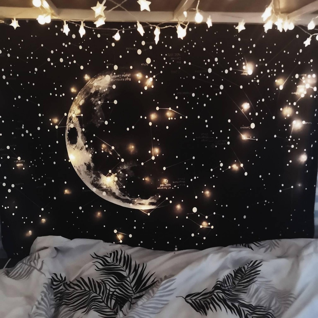 Tranh vải  tông đen có ảnh thật, tranh treo đầu giường  trang trí 150*130cm