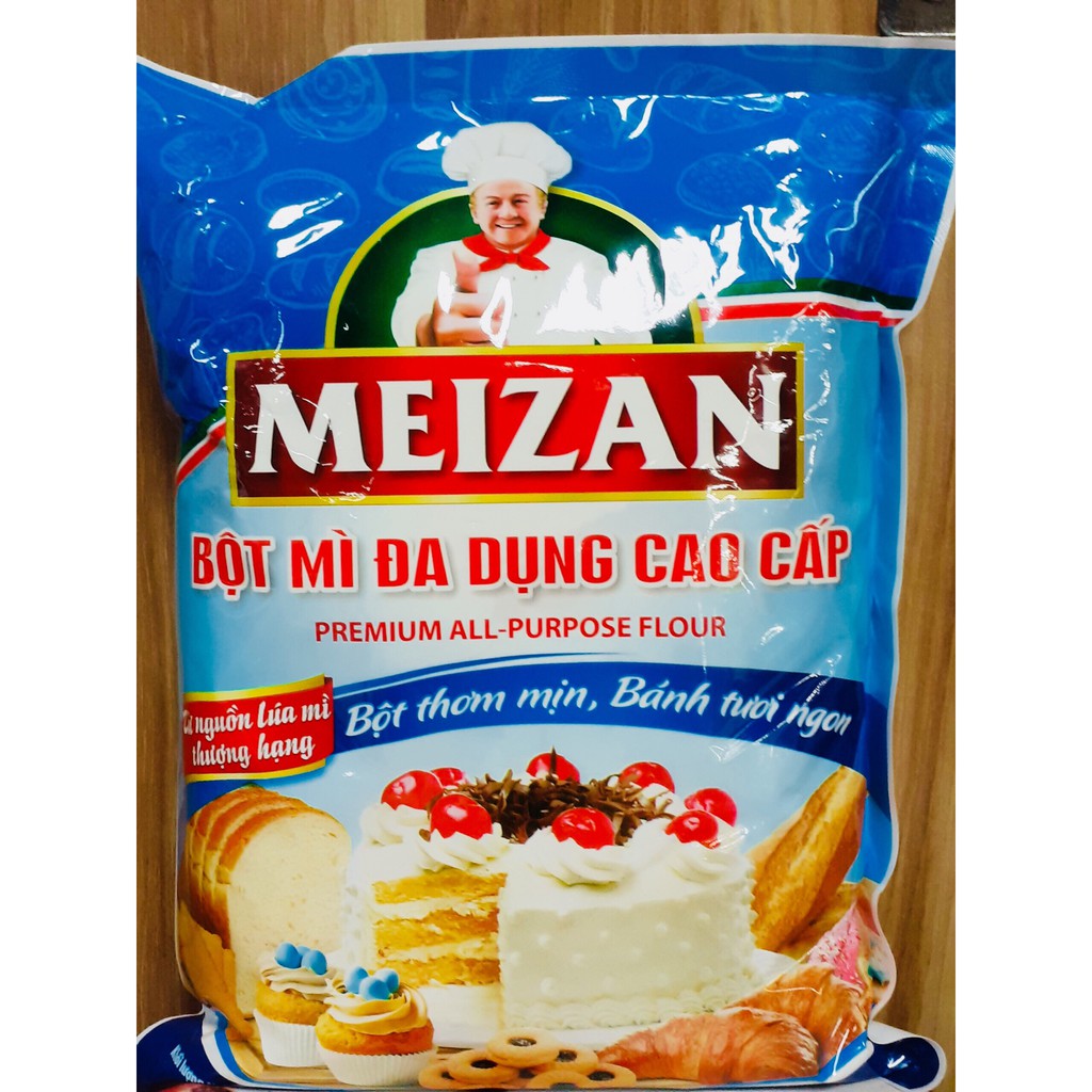 Bột mì đa dụng cao cấp Meizan gói 500gr/1kg , bột mì làm bánh trung thu, bánh ngọt mỳ sợi