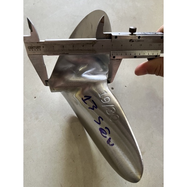 Chân vịt inox AB 13hp nhông sên 19/30 chân vịt 2 cánh máy xăng inox 304