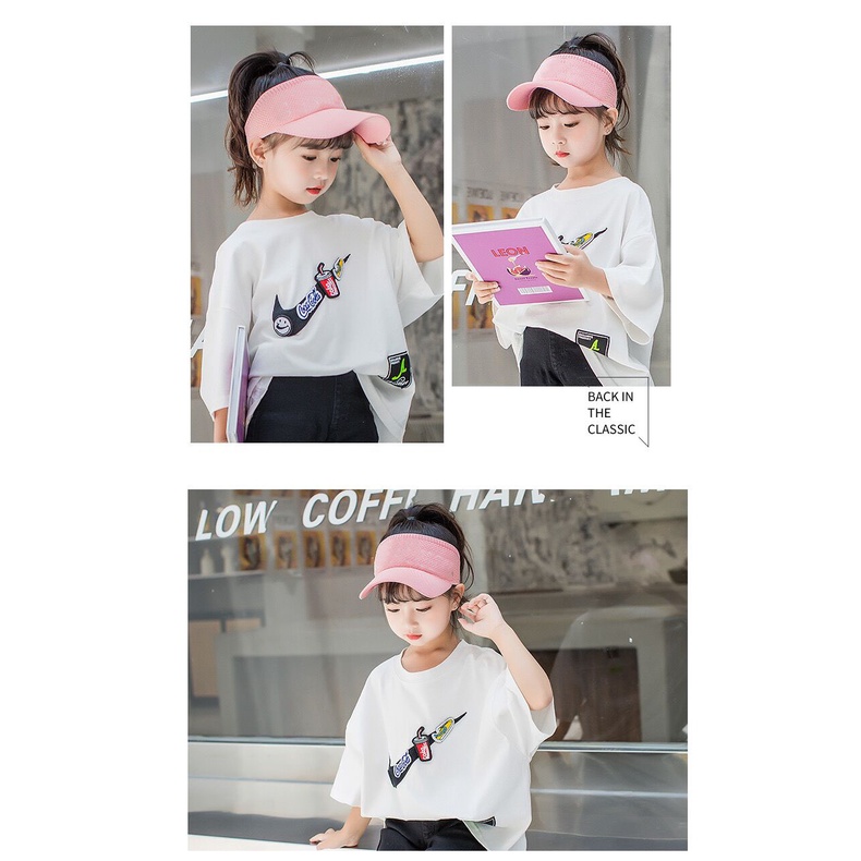 Children's fashion beach cap with open top