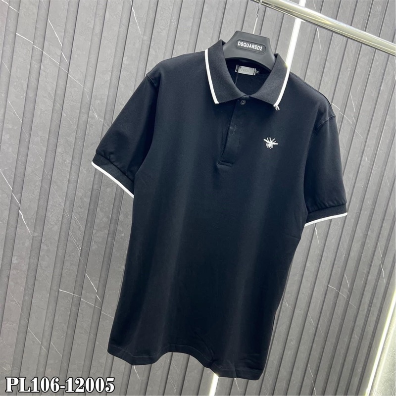 Áo Polo  nam cổ bẻ thêu ong trước ngực - Polo Dio.r Ong thêu siêu nét