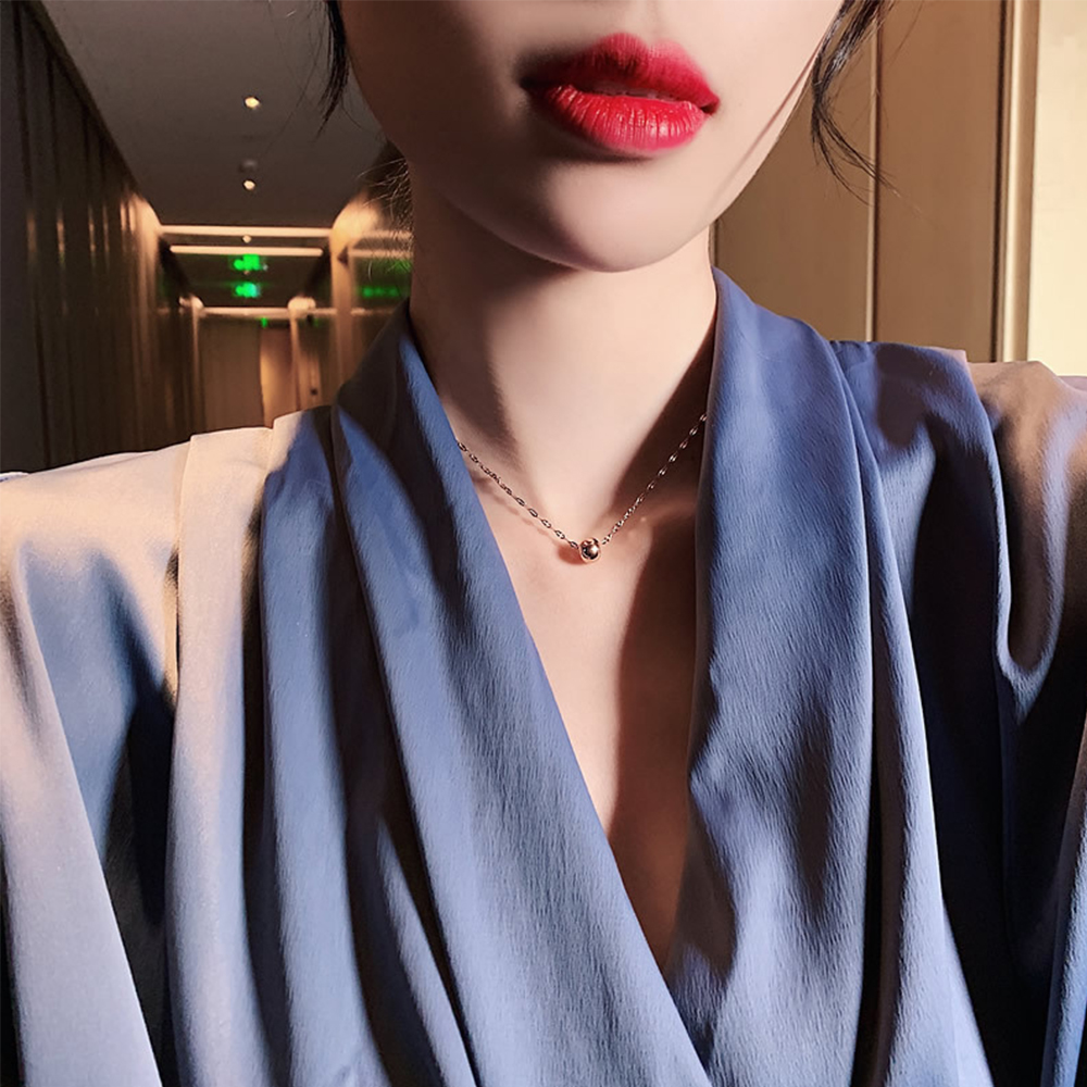 vòng cổ Mặt Tròn Bằng Thép Không Gỉ